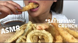 Deluxe Assorted Tempura  ASMR Satisfying Crunch Eating Sounds NE Lets Eat [upl. by Hgierb106]