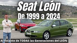 🚗 Probamos TODOS los SEAT LEÓN de la HISTORIA ✅ 1999  2005  2012  2020 Incluyendo un León 20VT❗ [upl. by Nwadal]