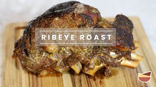 Bone In Ribeye Roast WellDone and SlowRoasted [upl. by Nytsirc934]