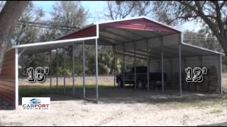 Steel Barns  42X26 Steel Barn Garage Lean To Building By Carport Empire [upl. by Rene18]