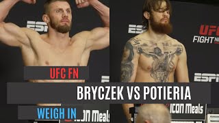 UFC weigh in  Robert Bryczek vs Ihor Potieria [upl. by Trstram]