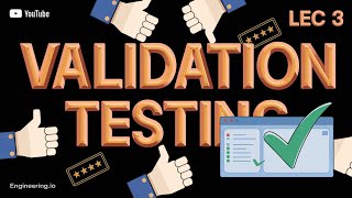 Validation Testing in Software Testing Software Engineering lec 3 [upl. by Nylesoj]