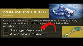 Tutorial on Step 5 of Magnum Opus Quest Using the Strang Key  Destiny 2 [upl. by Aelsel66]