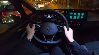 2023 Volkswagen ID3 Pro Facelift 62 kWh 204 HP NIGHT POV Test drive Cool ambient light CARiNIK [upl. by Mezoff]