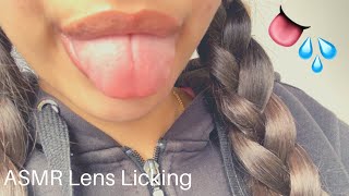 ASMR Intense Lens Licking and Mouth Sounds 👅💦 [upl. by Sturges]