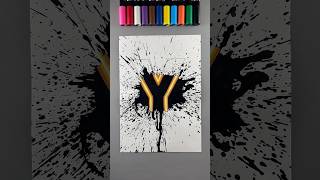 “Y” with Neon Lights for yuckiyuni 🤩  What letter should I Do Next 🤔 art trend [upl. by Anirbus]