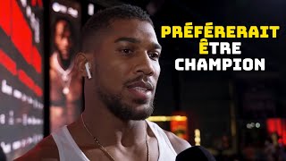 Anthony Joshua vs Otto Wallin  Interview de Joshua après la pesée en français [upl. by Essilec]