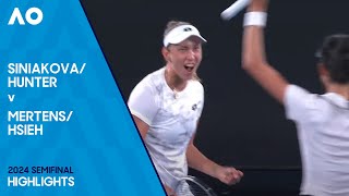 HunterSiniakova v HsiehMertens Highlights  Australian Open 2024 Semifinal [upl. by Renfred]