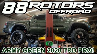 ARMY GREEN 2020 TOYOTA TACOMA TRD PRO LIFTED 33quot TIRES [upl. by Robbins]