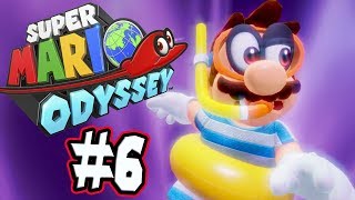 Super Mario Odyssey Part 6 CRAZY Water Plaza Co Op Gameplay [upl. by Tamsky]