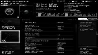 OverClocking AMD RYZEN CPU in MSI B450M B550M PROVDH [upl. by Ecinrahs744]