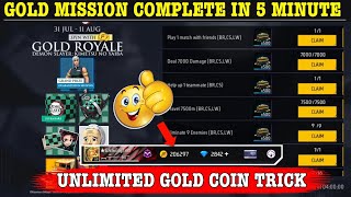 How To Get Unlimited Gold In Free Fire New Gold Coin Mission Kaise Pura Karen  Today New Royale [upl. by Collis]