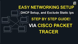 How to Configure DHCP and Exclude Static IPs in Packet Tracer  Full Network Setup [upl. by Shena]