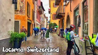 Locarno Switzerland walking tour 4K  The most beautiful towns in Switzerland  fairytale town [upl. by Airdnekal994]