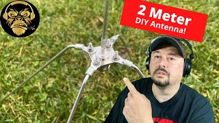 DIY 2M Ground Plane Antenna  Ham Radio  TheSmokinApe [upl. by Ralf]