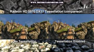 1080P HD5970 DX11 Tessellation Comparisons [upl. by Bolger936]