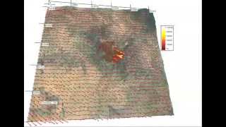 Yarnell Hill Fire simulation of fire spread and wind [upl. by Tomkins]