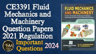 CE3391 Fluid Mechanics and Machinery Important Question Tamil R2021 All Question Paper PDF 2024 exam [upl. by Modla]