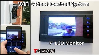 TMEZON WiFi Video Doorbell Intercom System w 7quot LCD Monitor [upl. by Asoj106]