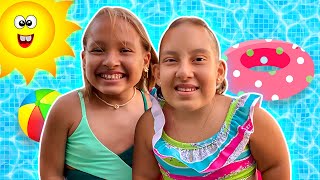 Maria Clara em um Sonho Divertido na Piscina com Carol ft Gatinha das artes  Família MC Divertida [upl. by Peer]