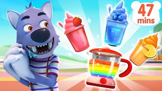 Rainbow Juice Song  Colors Song  Fun Sing Along Songs  Kids Song  Kids Cartoon  BabyBus [upl. by Arodoet]