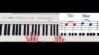 BEGINNERS PIANO 19  TIES AND SLURS [upl. by Elhsa]