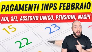 PAGAMENTI INPS FEBBRAIO 2024 tutte le date per varie categorie [upl. by Suirtemid]