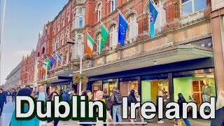 Dublin Ireland in 4k UHD 60FPS  Dublin City centre walking tour October 2024 The Capital of Pubs [upl. by Mllly]