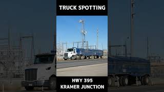 TRUCK SPOTTING 00970  KRAMER JUNCTION automobile semitrailer trucking [upl. by Vories]