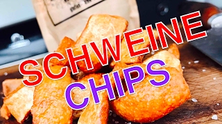 SCHWEINECHIPS SCHWARTENCHIPS selbst gemacht  Klaus grillt [upl. by Burget]