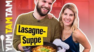 LASAGNE als SUPPE  LasagneSuppe mit Mozzarella amp Spinat  yumtamtam [upl. by Ahsatam525]