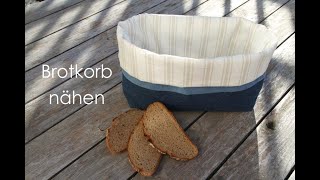 DIY Geschenke Korb  Brotkörbchen  Brötchen Körbchen  nähen  sewing  einfache Nähanleitung [upl. by Lally]