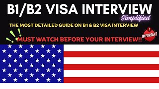 Video31🌐 INTERVIEW MASTERY4 B1 amp B2 VISA ANSWERS TIPS AND DOCUMENTS 4 ALL QUESTIONS❌🌟USVISA 🌎🗽 [upl. by Millan405]