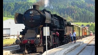 Steam in Slovenia – Nova Gorica to Jesenice – cab passenger and forward views [upl. by Rovit]