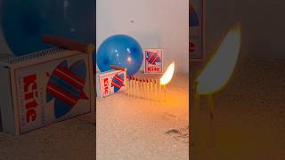 Matchstick amazing cracker experiment on balloon 🎈😱🔥shorts crackers experiment [upl. by Giovanni456]