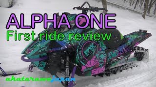 Arctic Cat Alpha One onsnow review Gone in 60 seconds [upl. by Ailev853]