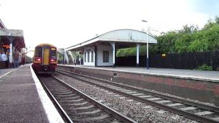 Tangmere Steam Train Whooshes Through Whitchurch Hampshire UK [upl. by Lerej192]