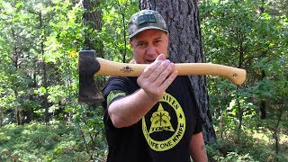 Gransfors Bruks Small Forest Axe Splitting Wood At The Cabin [upl. by Iohk]