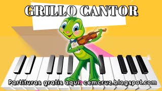 GRILLO CANTOR  PIANO TUTORIAL  PARTITURA [upl. by Alysia403]