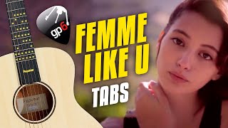 Monaldin – Femme Like U Fingerstyle Guitar Cover Tabs and Karaoke [upl. by Erb]