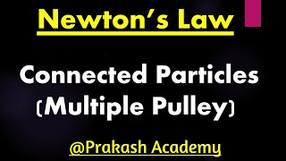 How to solve problem of connected particles Problem I Constraint I Multiple pulley [upl. by Eniffit]