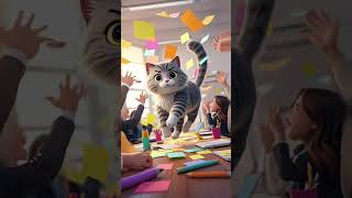 The Mischievous Office Assistant OfficeComedy CatChaos SixPackAndBufflesfypagefunny [upl. by Notgnihsaw]