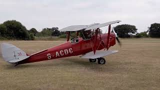 Tiger Moth  First Solo takeoff [upl. by Ymrej]