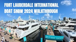 A walkthrough of Fort Lauderdale International Boat Show 2024  The Largest In Water Boat Show [upl. by Schellens]