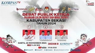 LIVE  Debat Publik Ketiga Calon Bupati dan Calon Wakil Bupati Kabupaten Bekasi 2024 [upl. by Brunelle]