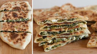 Spinach and Cheese Gozleme Recipe [upl. by Massie]