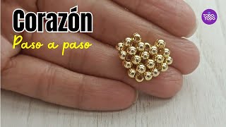 💜Dije de corazón con balines cuentasabalorioscristales👉 TUTORIAL [upl. by Ednew764]