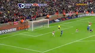 FC Arsenal vs Manchester United  Goal by Samir Nasri [upl. by Watkins]