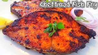 Chettinad Fish Fry  Vanjaram Fry Seer Fish fry  Tasty Appetite [upl. by Akahc]