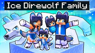 Having an ICE DIREWOLF FAMILY in Minecraft [upl. by Inail]